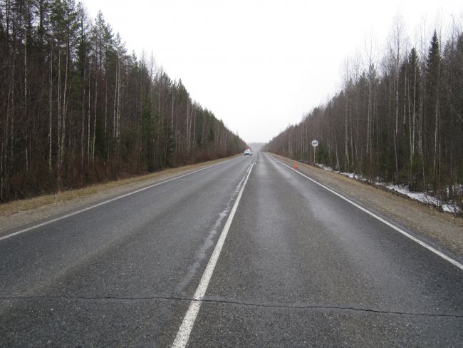 На 263 км автодороги Сыктыквар - Ухта водитель X-Trail не справилась с управлением